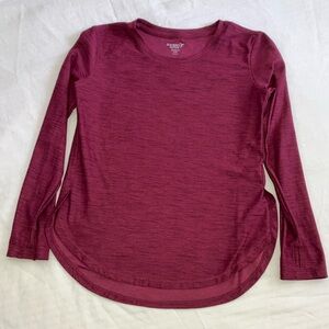 Old Navy girls size 8 burgundy Fitted Long Sleeve T-Shirt
